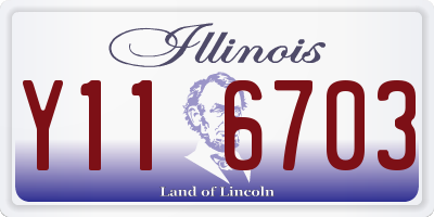 IL license plate Y116703
