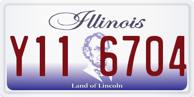 IL license plate Y116704