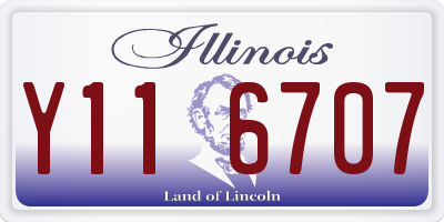 IL license plate Y116707