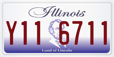 IL license plate Y116711