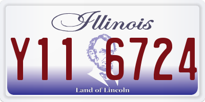 IL license plate Y116724