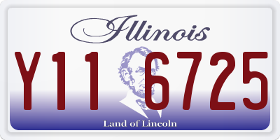 IL license plate Y116725