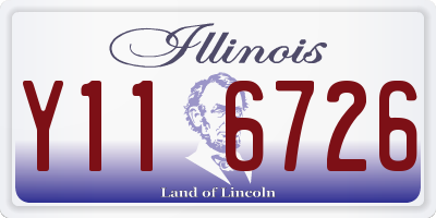 IL license plate Y116726