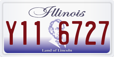 IL license plate Y116727