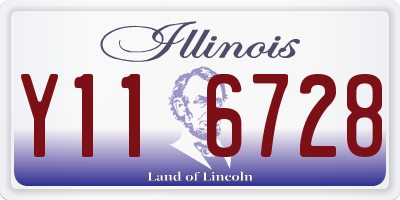 IL license plate Y116728