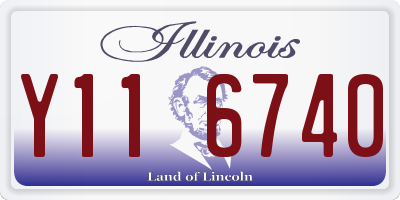 IL license plate Y116740