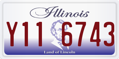 IL license plate Y116743