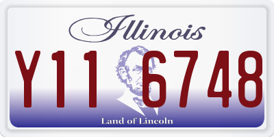 IL license plate Y116748