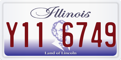 IL license plate Y116749
