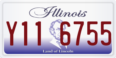 IL license plate Y116755