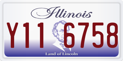 IL license plate Y116758