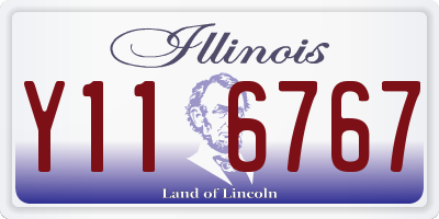 IL license plate Y116767