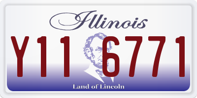 IL license plate Y116771