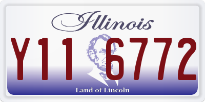IL license plate Y116772