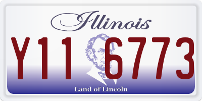 IL license plate Y116773