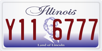 IL license plate Y116777