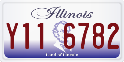 IL license plate Y116782