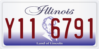 IL license plate Y116791