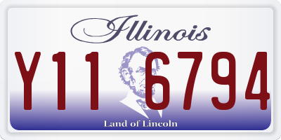 IL license plate Y116794