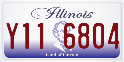 IL license plate Y116804