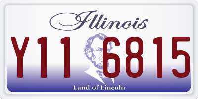 IL license plate Y116815