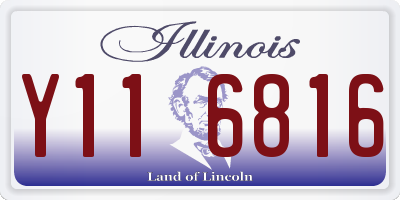 IL license plate Y116816