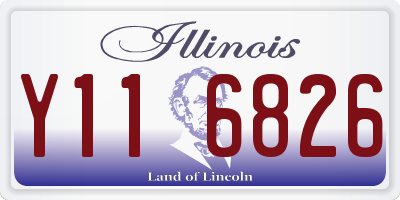 IL license plate Y116826