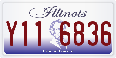 IL license plate Y116836