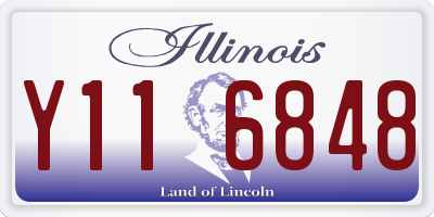 IL license plate Y116848