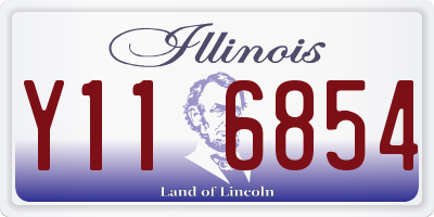 IL license plate Y116854