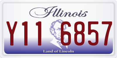 IL license plate Y116857