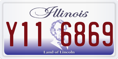 IL license plate Y116869