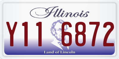 IL license plate Y116872