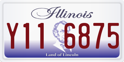 IL license plate Y116875