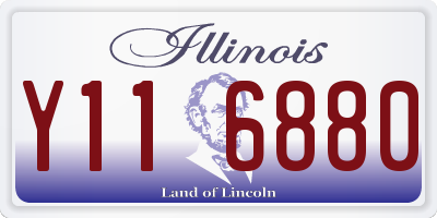 IL license plate Y116880