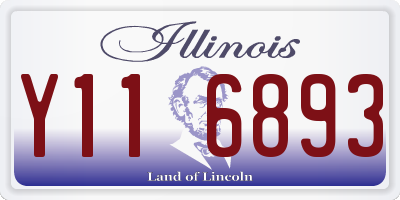 IL license plate Y116893
