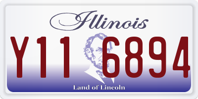 IL license plate Y116894