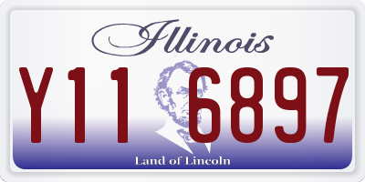 IL license plate Y116897