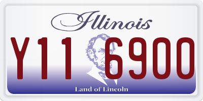 IL license plate Y116900