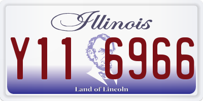 IL license plate Y116966