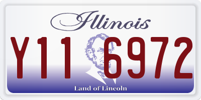 IL license plate Y116972