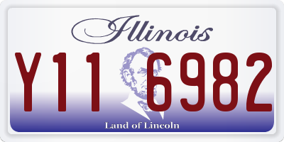 IL license plate Y116982