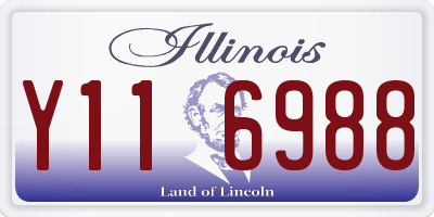 IL license plate Y116988