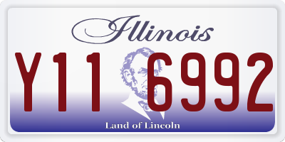 IL license plate Y116992