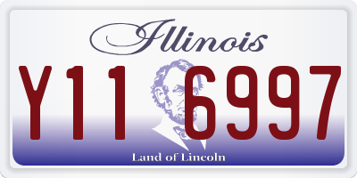 IL license plate Y116997