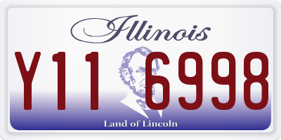 IL license plate Y116998