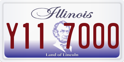 IL license plate Y117000