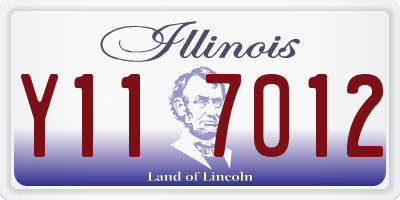 IL license plate Y117012