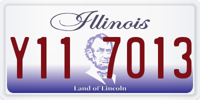 IL license plate Y117013