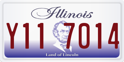 IL license plate Y117014